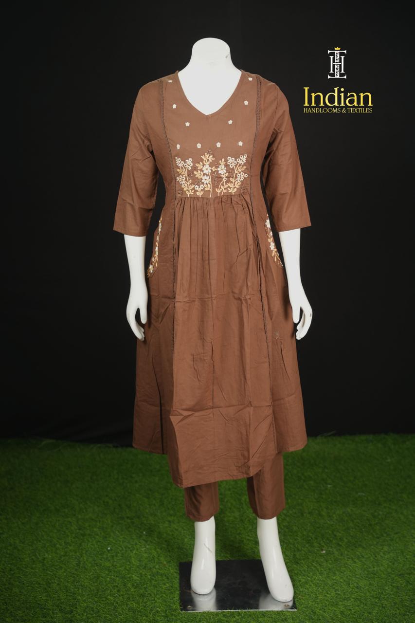 Designer Mul Cotton- Brown  7