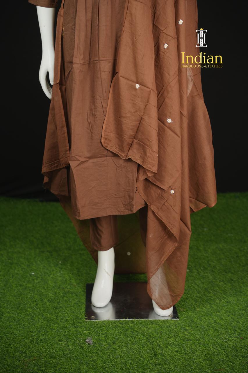 Designer Mul Cotton- Brown  7