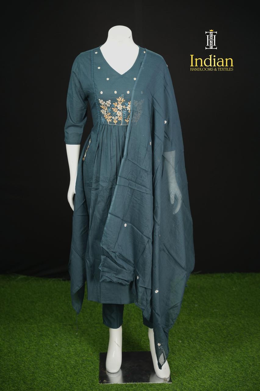 Designer Mul Cotton- Blue  8