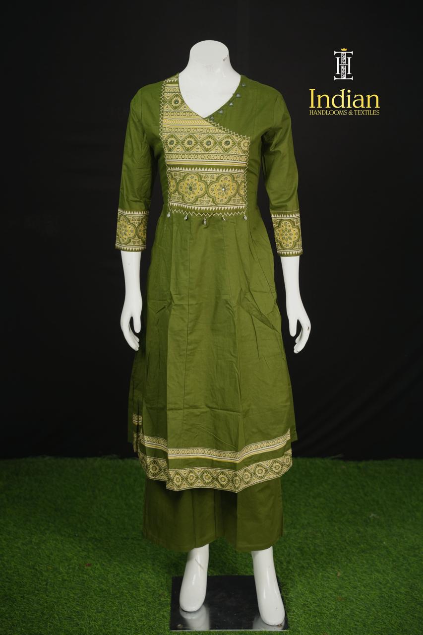 Designer Cotton Aline Cut 3 Pc Sets-1