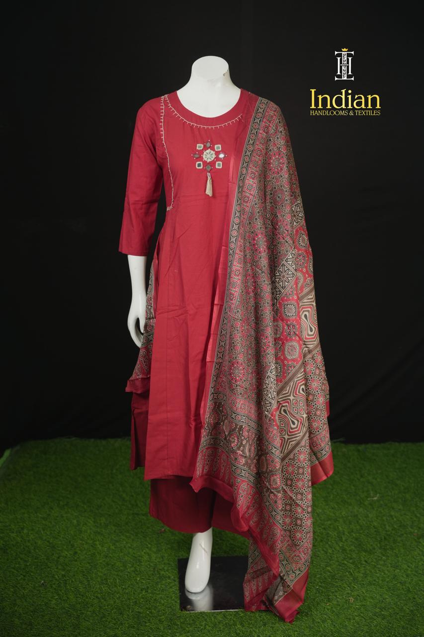 Designer Cotton Aline Cut 3 Pc Sets-2