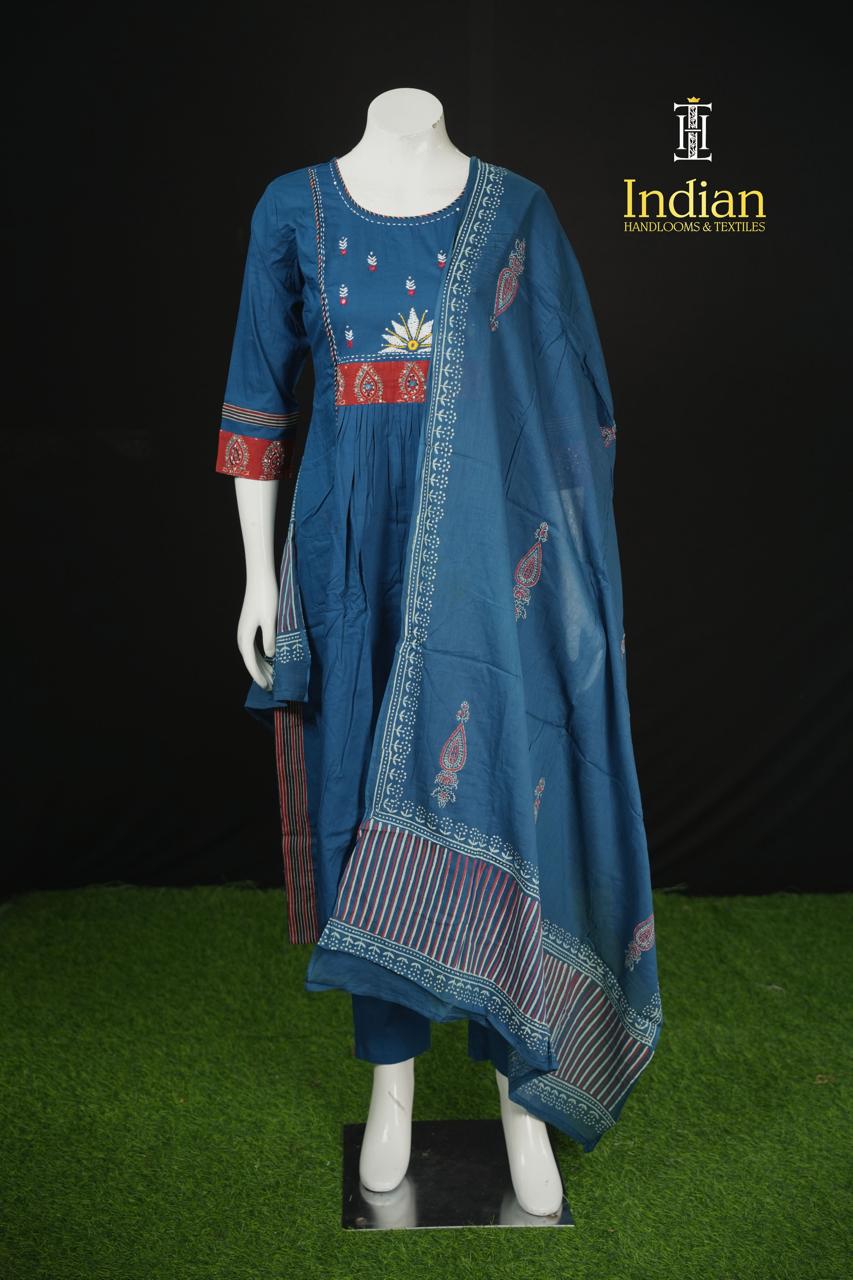 Designer Cotton Aline Cut 3 Pc Sets-4