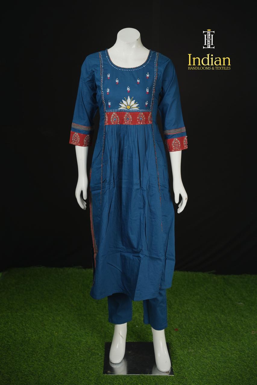 Designer Cotton Aline Cut 3 Pc Sets-4