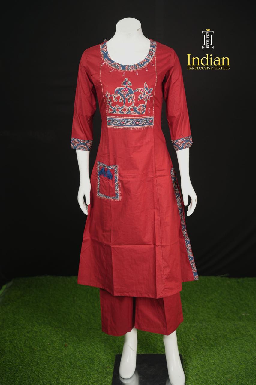 Designer Cotton Aline Cut 3 Pc Sets-5