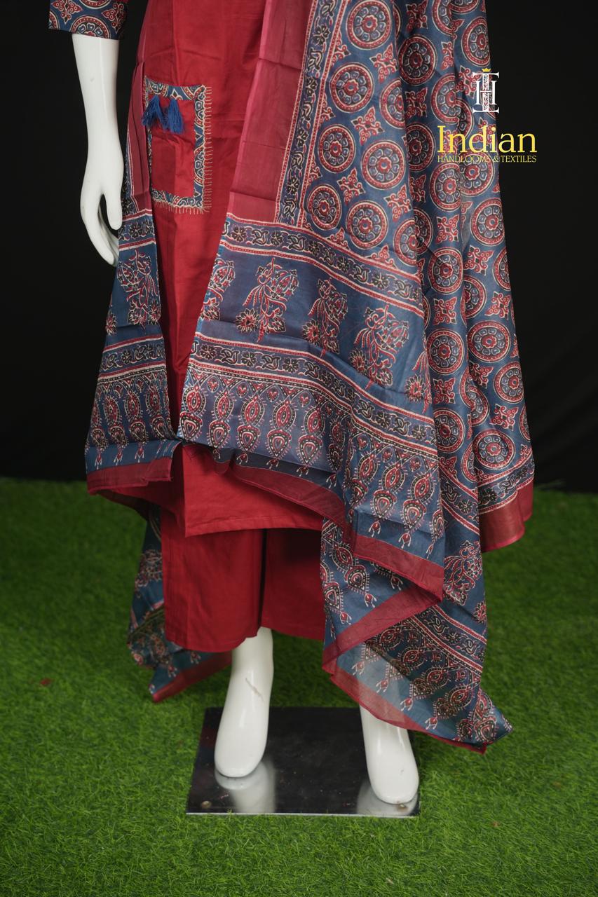 Designer Cotton Aline Cut 3 Pc Sets-5