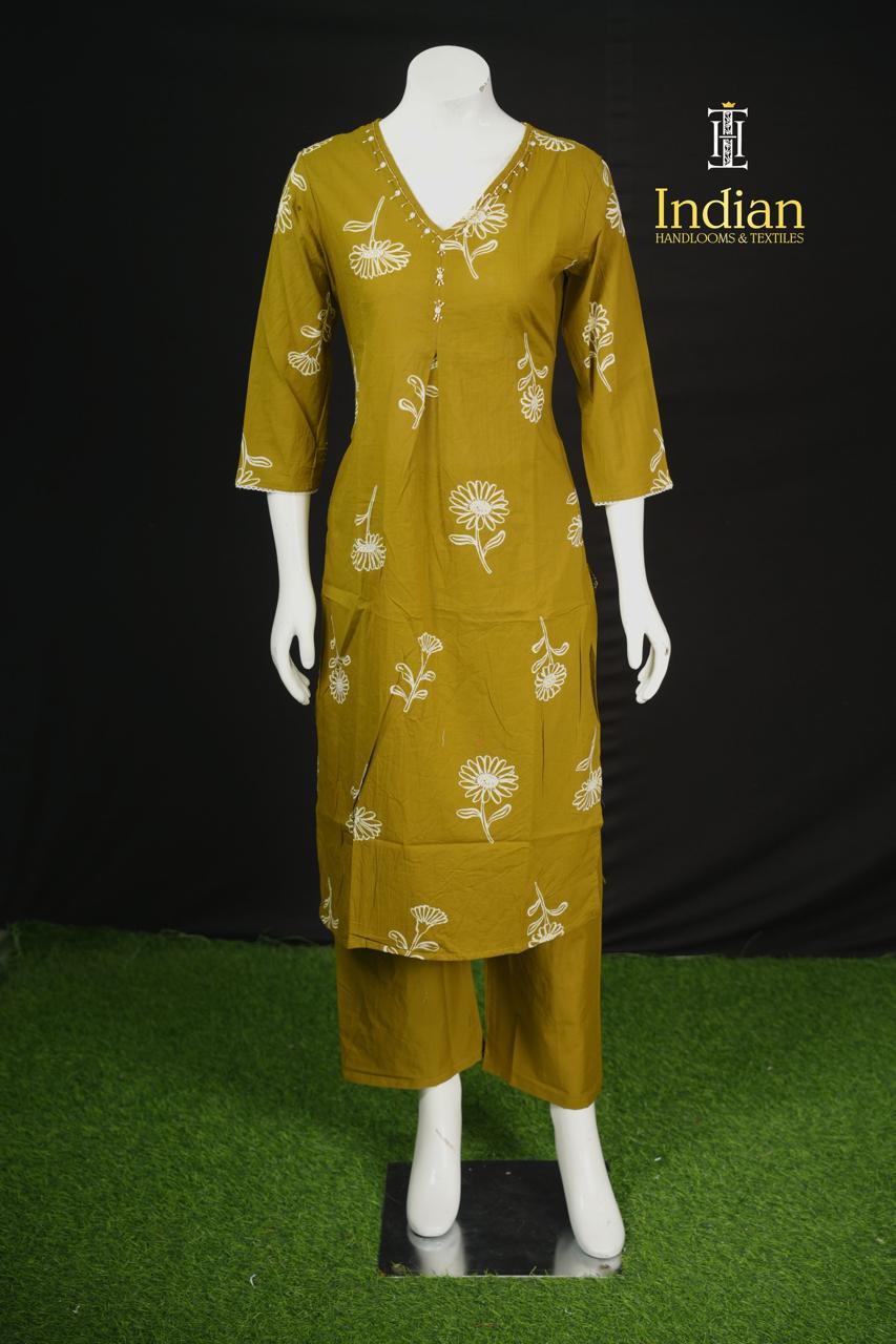Designer Jaipuri Cotton Sets - Green 3