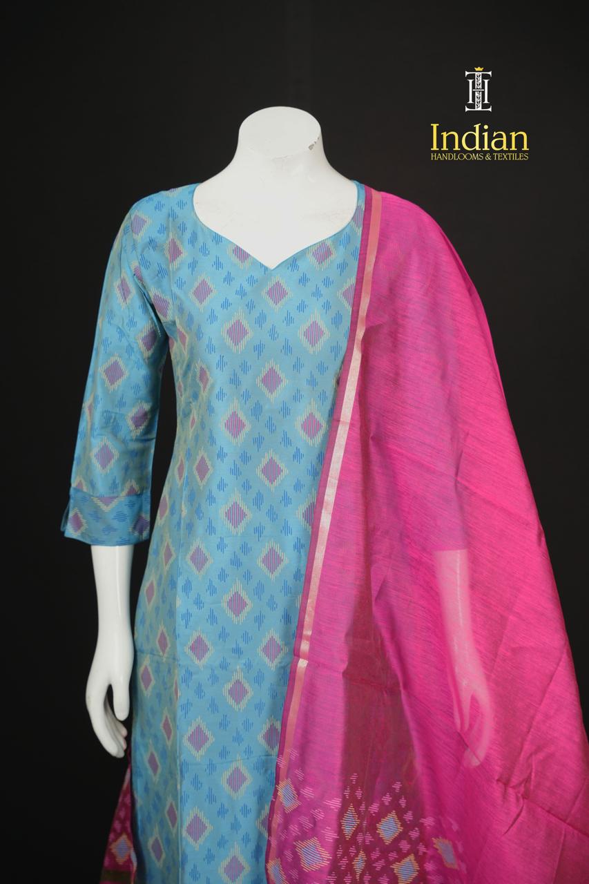 Soft Silk 3 Pc Set - Blue 4