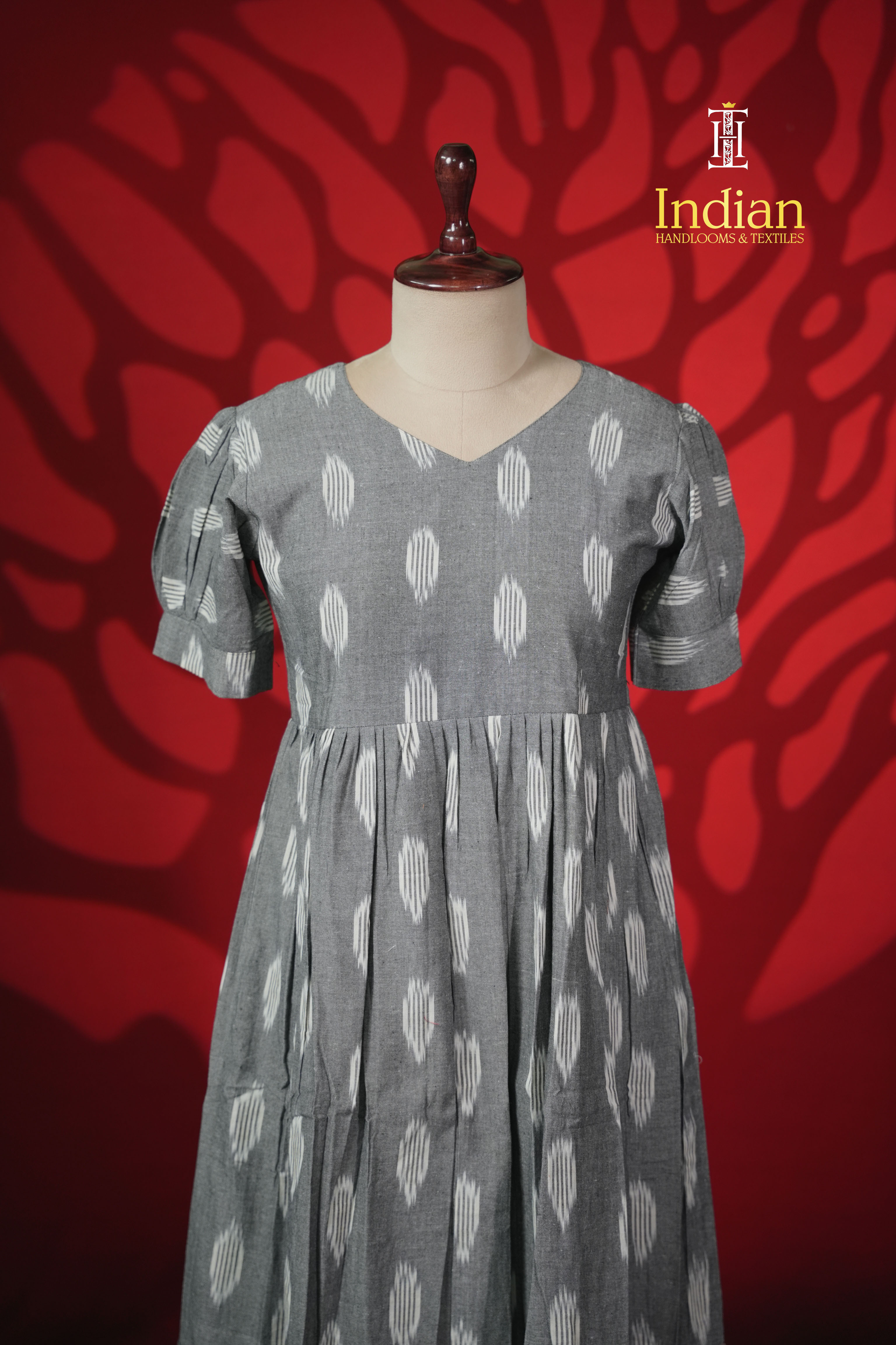 N Ikkath cotton frock- Grey