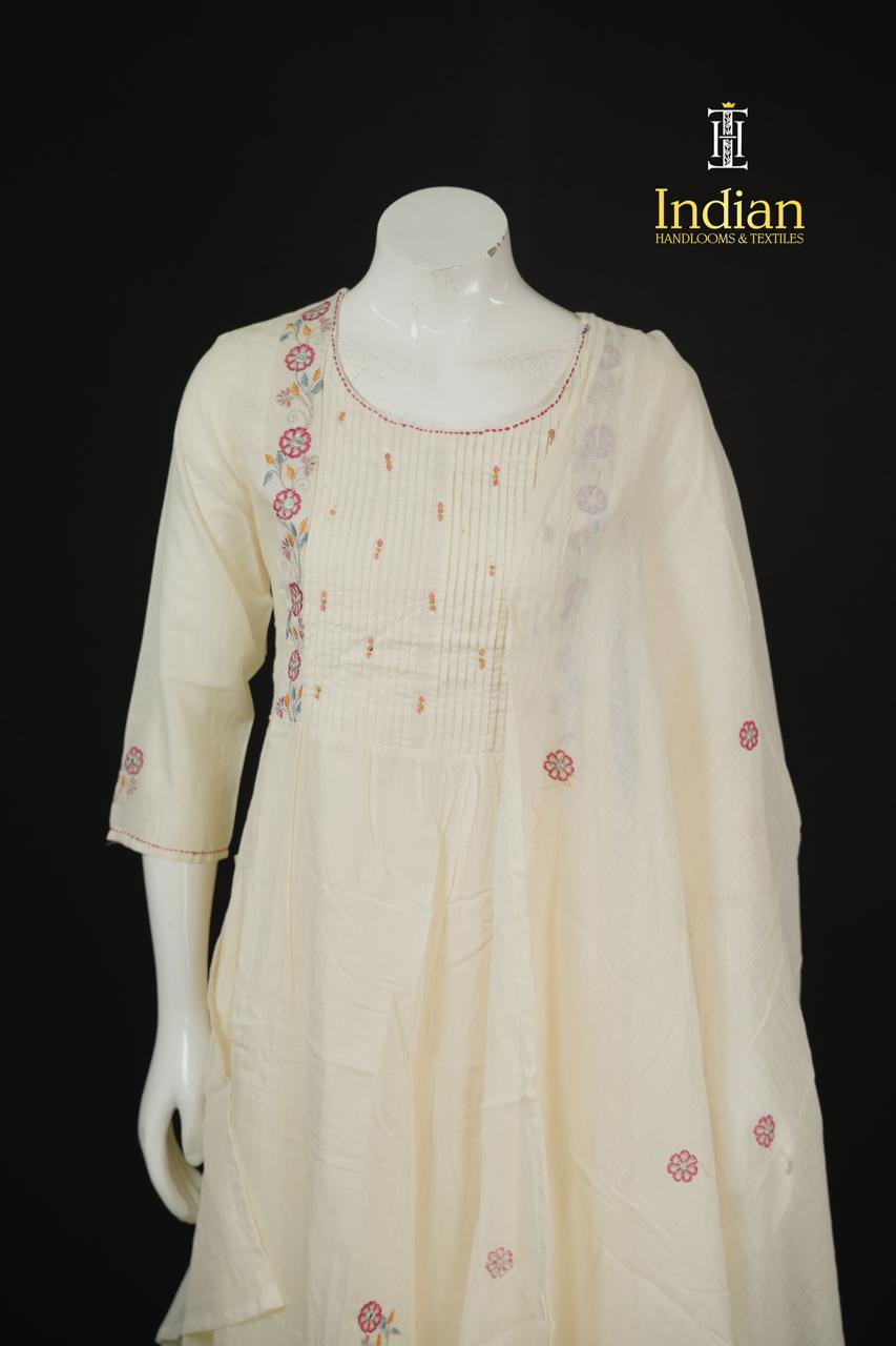Premium Mul Cotton - Half White 104