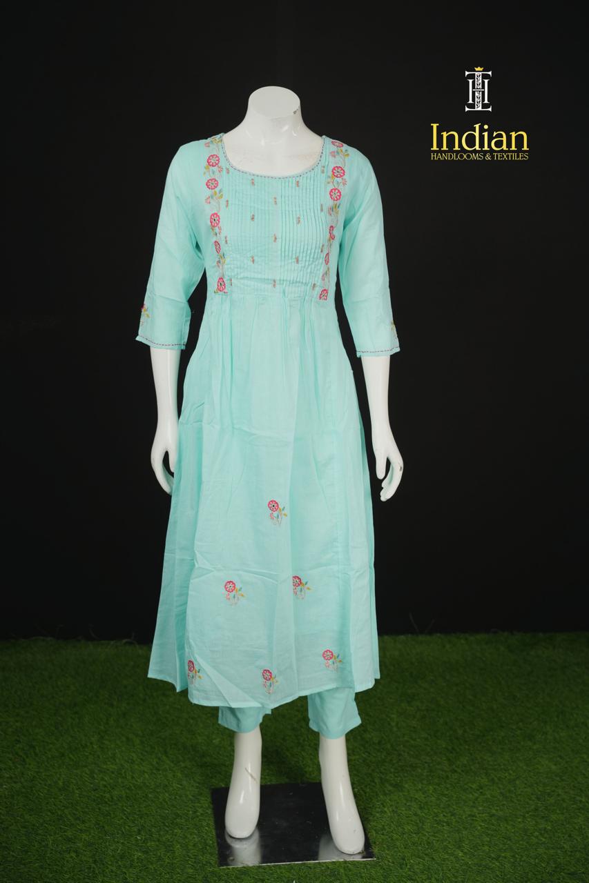 Premium Mul Cotton - Sky Blue 1