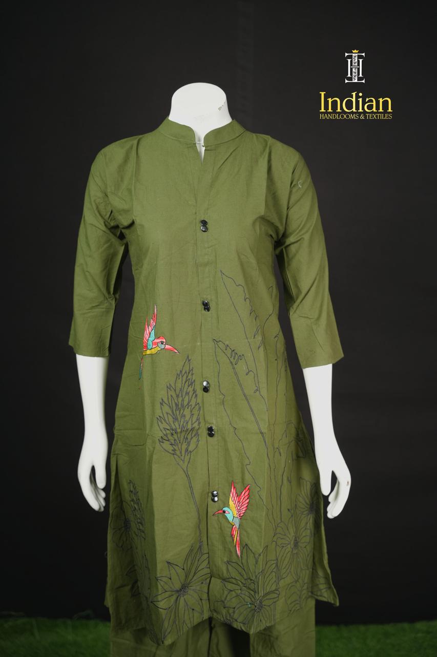 Soft Cotton 2Pcs Sets-Dark Green