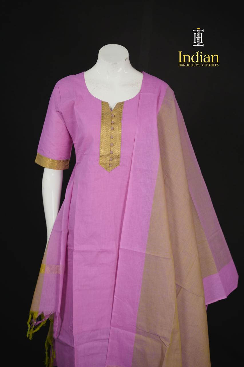 Mangalagiri Cotton Sets-Lavender