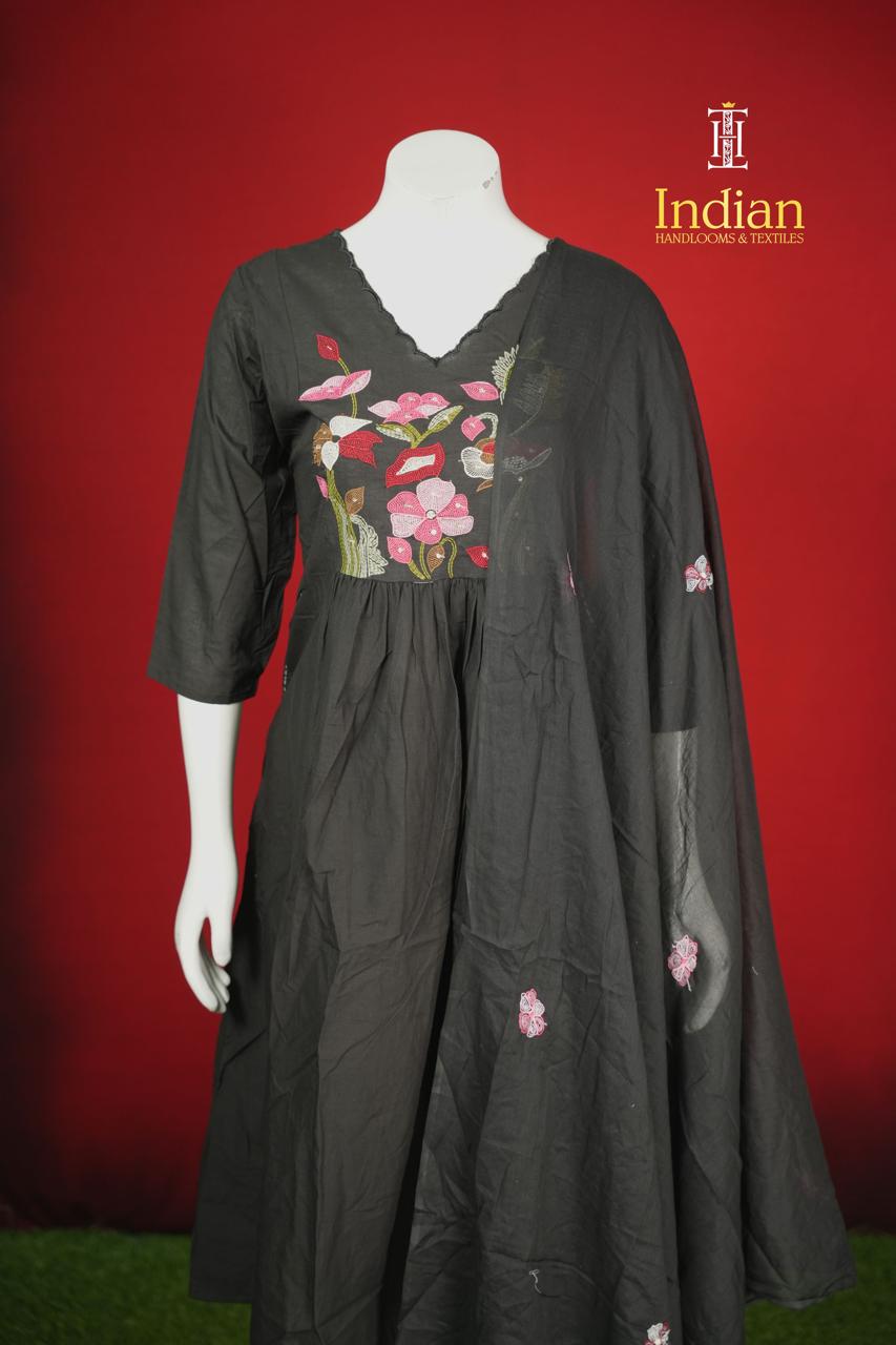 Designer Mul Cotton-Black 1