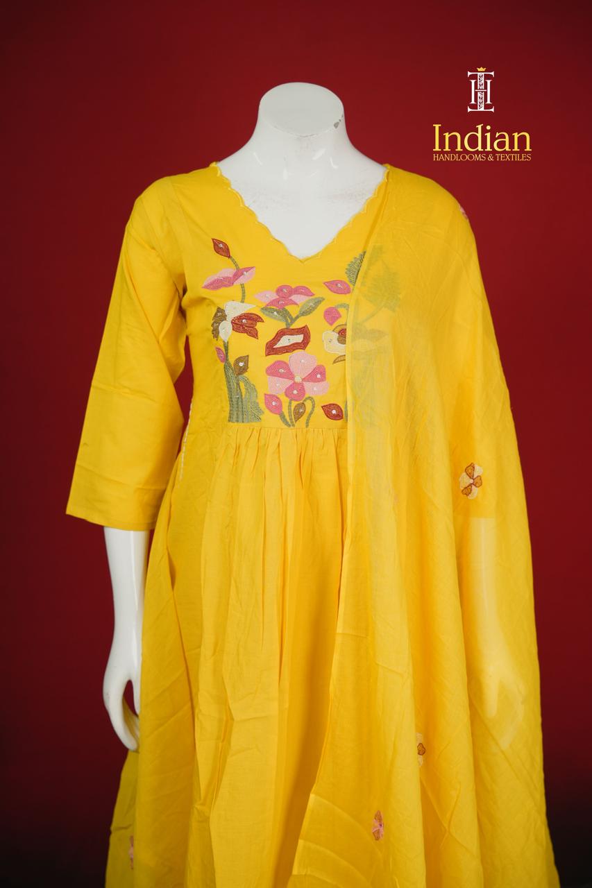 Designer Mul Cotton-Yellow 4