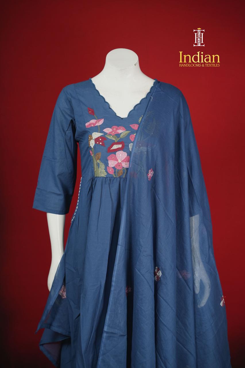 Designer Mul Cotton-Blue 5