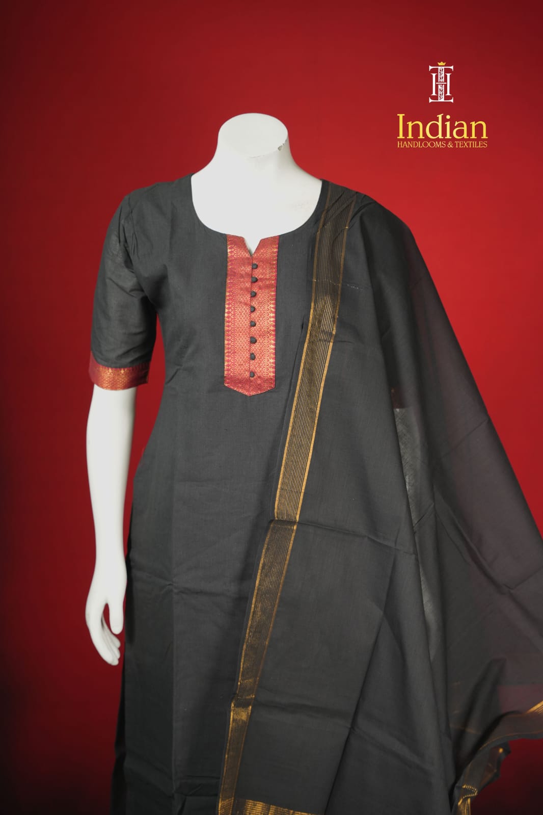 Mangalagiri Cotton Sets-Black 2
