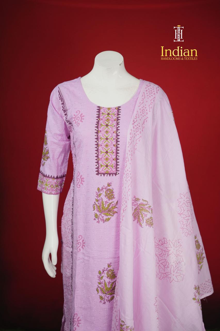 Designer Hakuba Mull cotton Sets- Lite Lavender 2