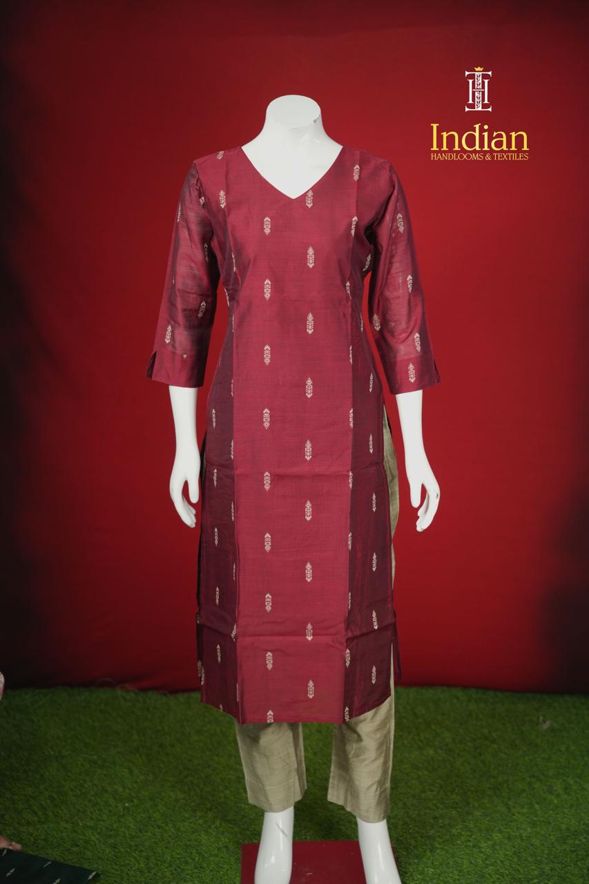 New 2 Raw Silk Sets - Maroon