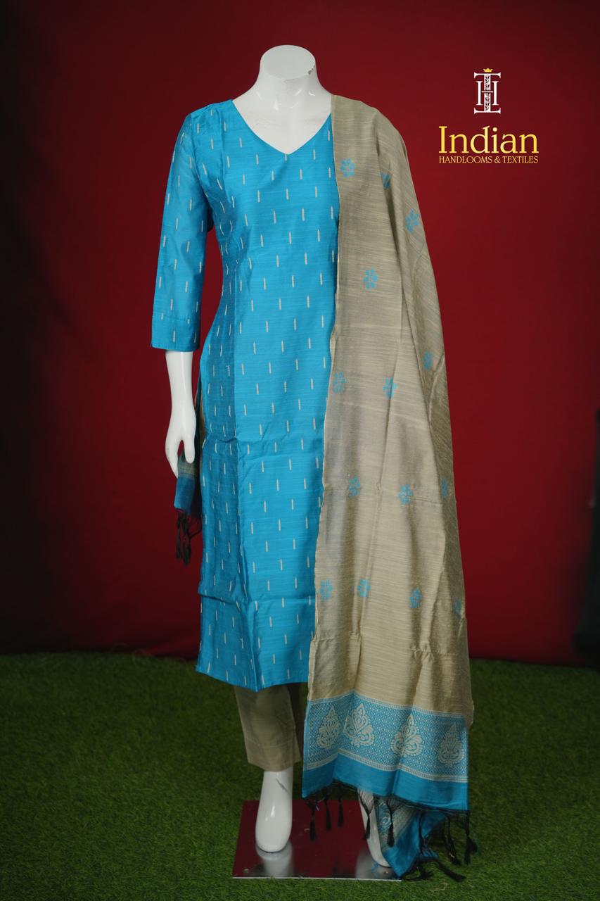 New 2 Raw Silk Sets -Sky Blue