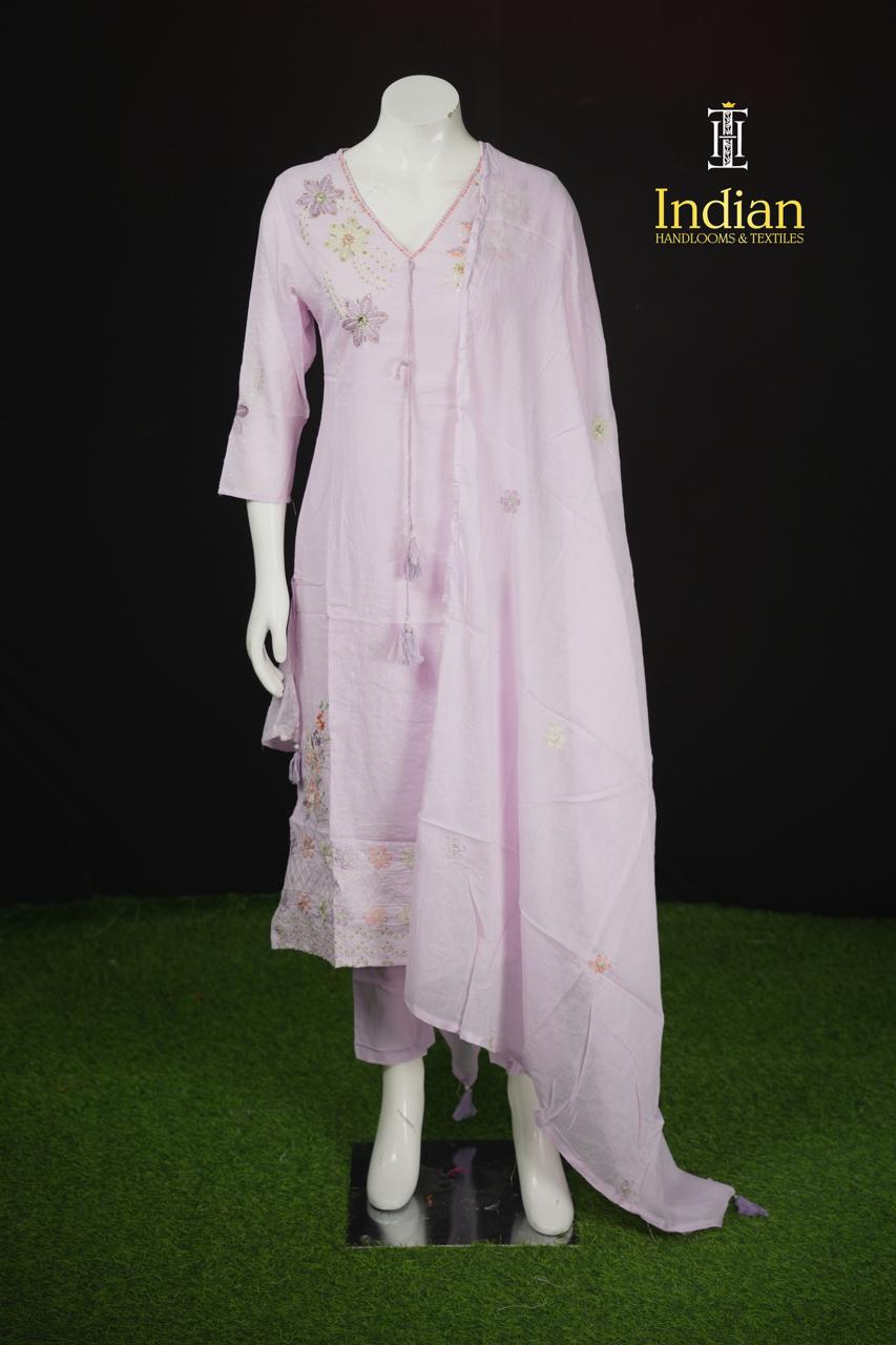 Designer Mul Cotton Sets-Lavender