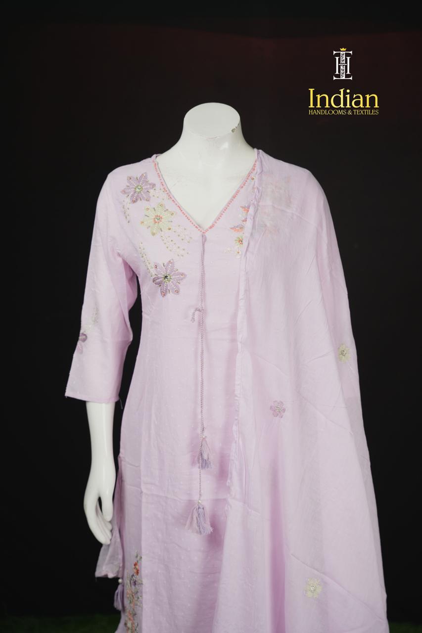 Designer Mul Cotton Sets-Lavender