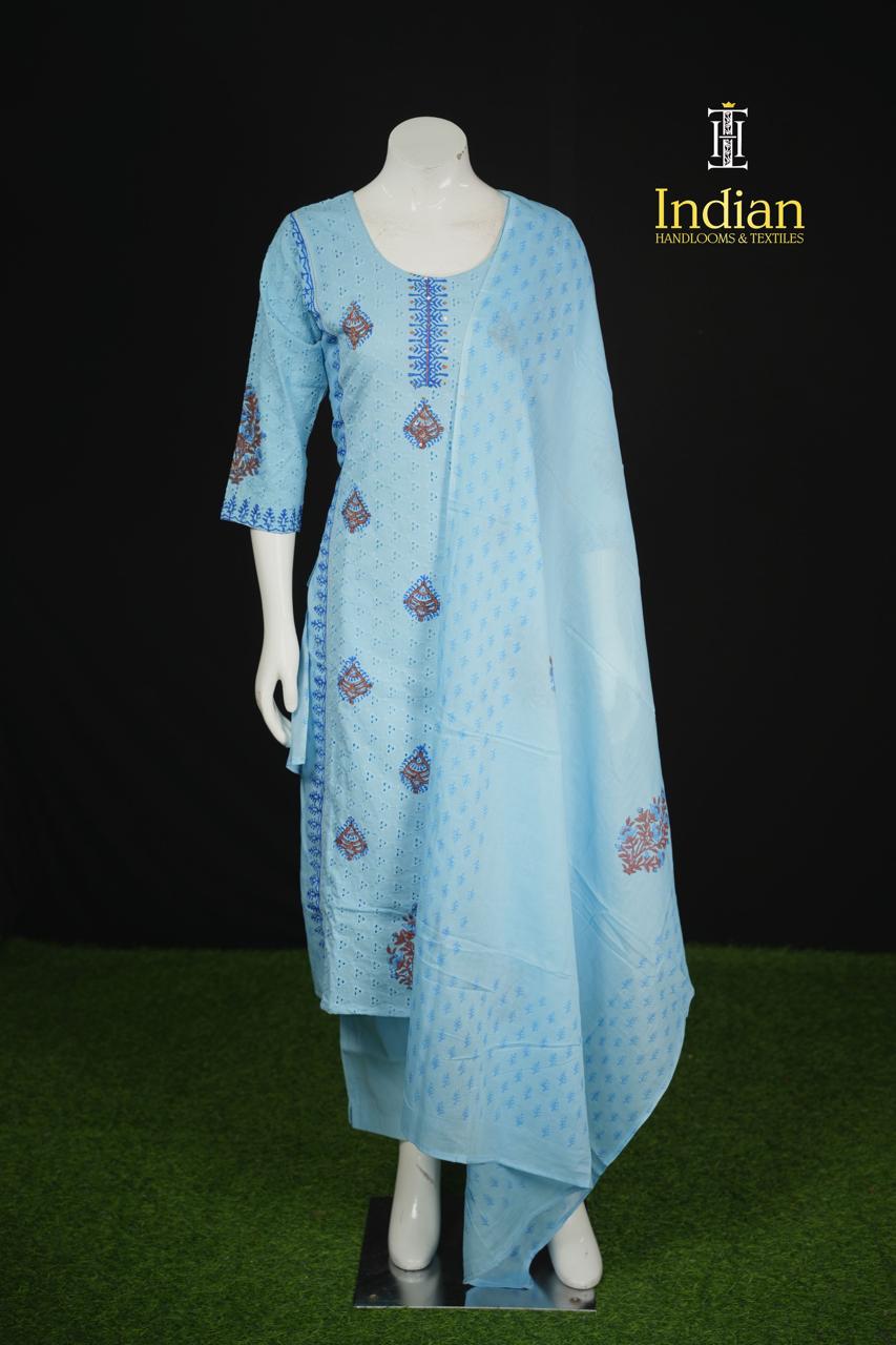Designer Hakuba Mull cotton Sets- Lite Blue