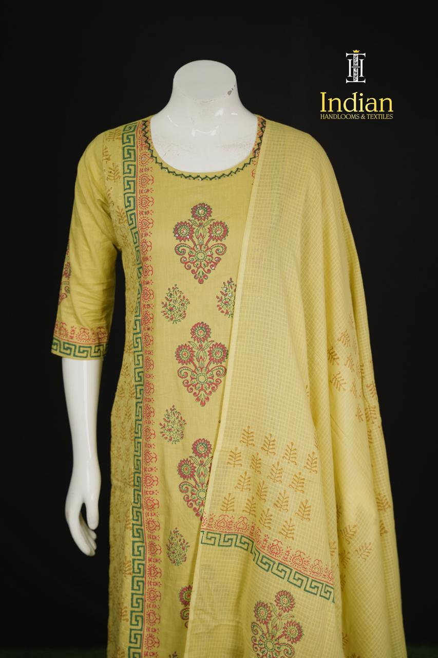 Designer Hakuba Mull cotton Sets- Lite Green