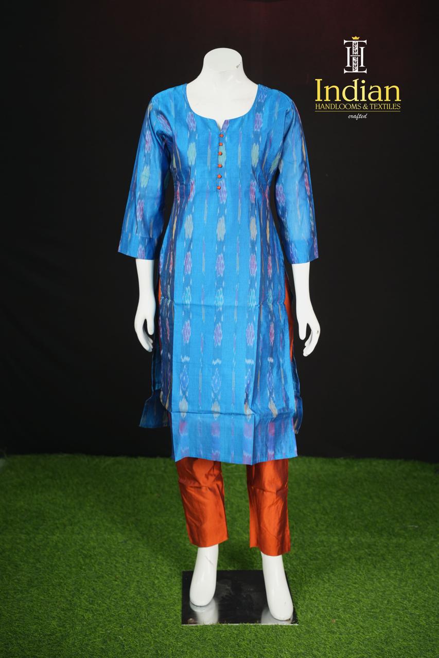 BR Pochampally Sico Pattu-Blue