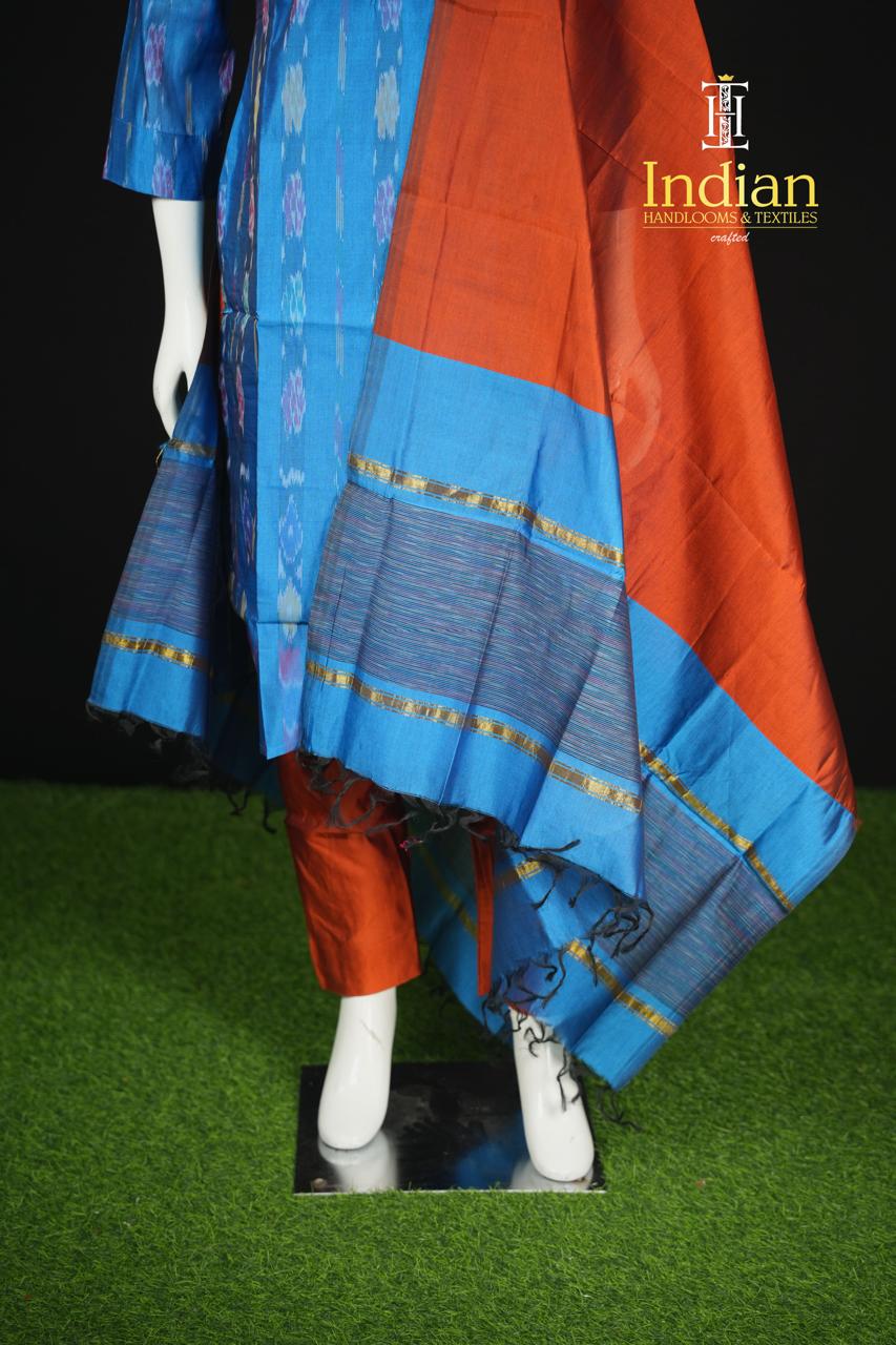 BR Pochampally Sico Pattu-Blue