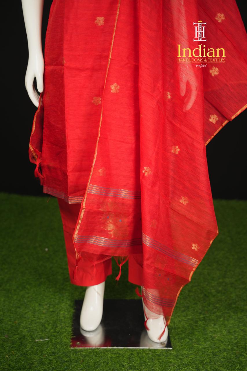 New Designer Jamdhani Sets -Red 2