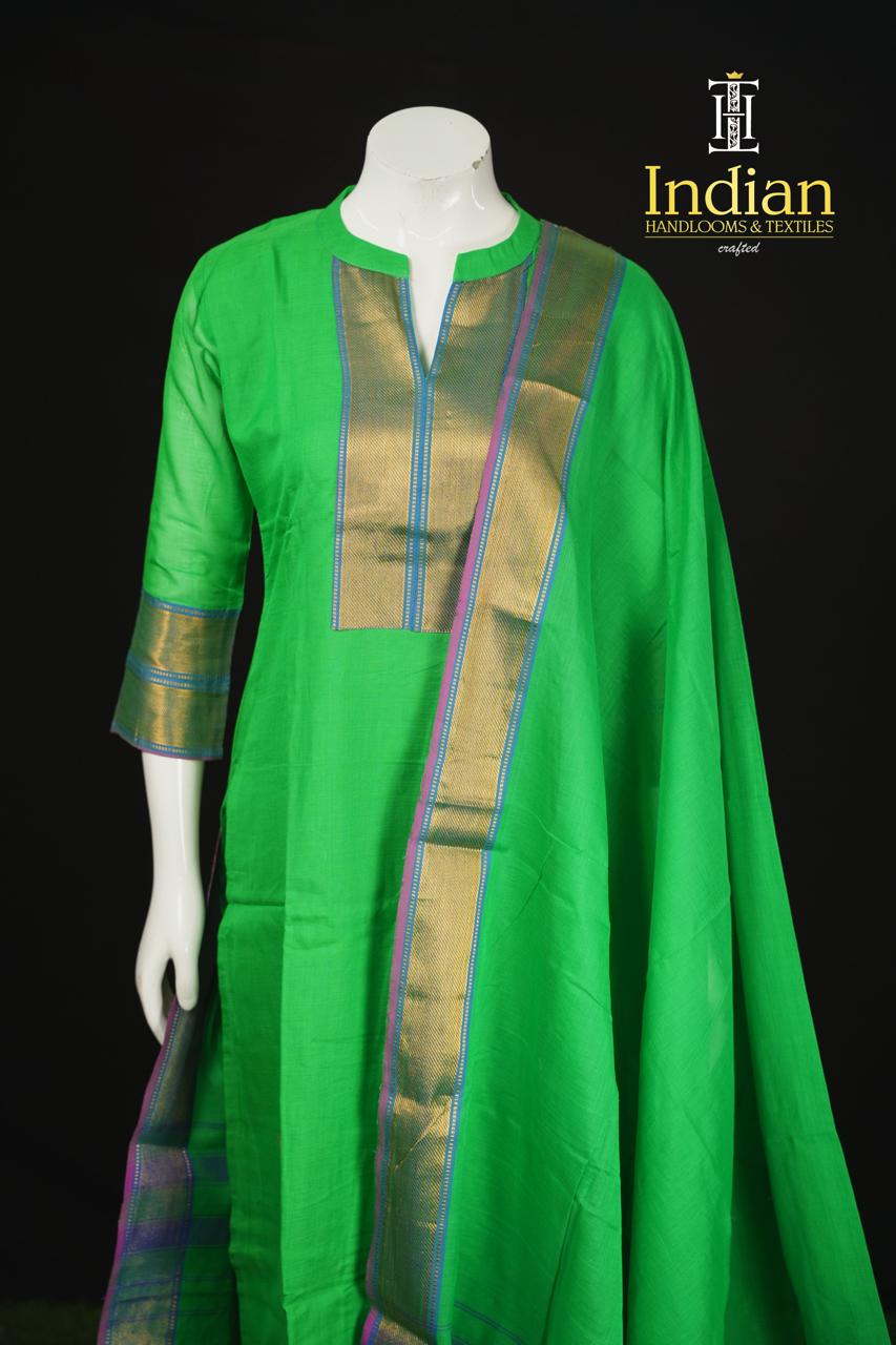 Narayanpet Pattu Sets - Green