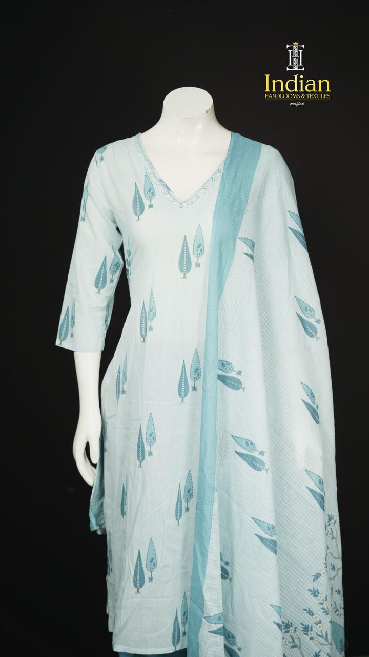 Premium Jaipuri Cotton Sets - Sea Blue 1